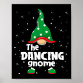 Dancing Gnome Family Matching Christmas Funny Paja Poster (Voorkant)