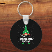 Dancing Gnome Family Matching Christmas Funny Paja Sleutelhanger (Voorkant)