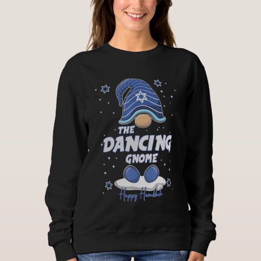 Dancing Gnome Hanukkah Family Matching for men wo Trui (Voorkant)