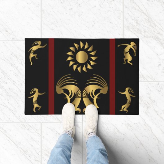 Dancing Gold Kokopelli zuidwest Deurmat (Binnen)