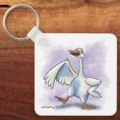Dancing Goose Cartoon Sleutelhanger (Voorkant)