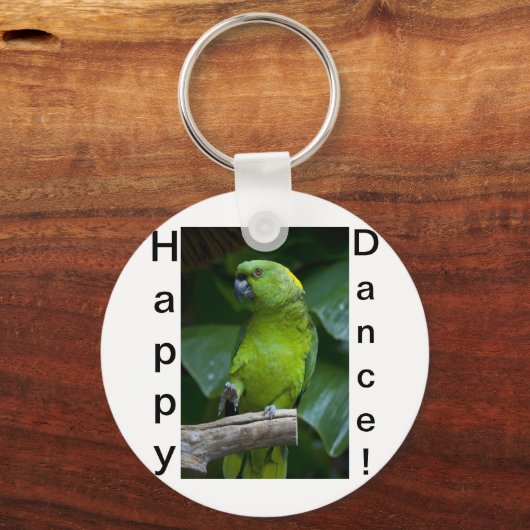Dancing Green Parrot Sleutelhanger (Voorkant)