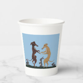 Dancing Greyhounds Paper Cups Papieren Bekers