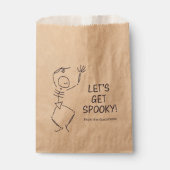 Dancing Halloween Skelet Bedankzakje (Voorkant)