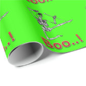 Dancing Halloween Skelet Cadeaupapier (Rol Hoek)