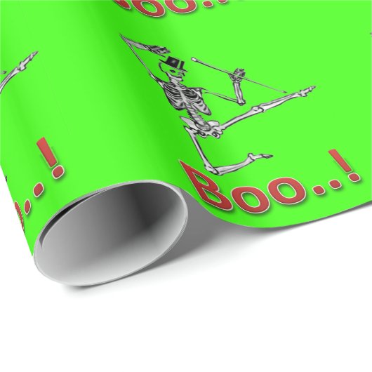 Dancing Halloween Skelet Cadeaupapier (Rol Hoek)