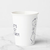 Dancing Halloween Skeleton - wit Papieren Bekers (Links)