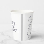 Dancing Halloween Skeleton - wit Papieren Bekers (Rechts)