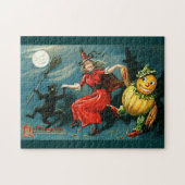 Dancing Halloween Witch Legpuzzel (Horizontaal)