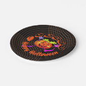 Dancing Happy Pumpkin Halloween  Papieren Bordje (Gekanteld)