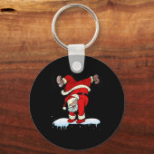 Dancing Hip Hop Santa Claus Kerstfeest Sleutelhanger (Voorkant)