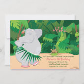 Dancing Hippo Invitation Kaart (Voorkant)