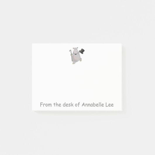 Dancing Hippo Post-it® Notes (Voorkant)