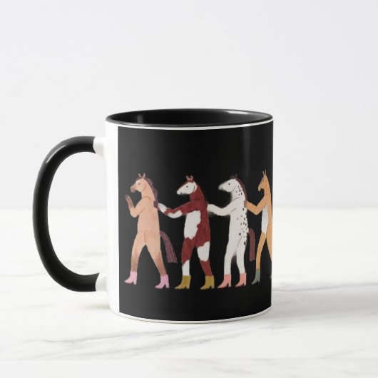 Dancing Horses Whimsical Mug Mok (Links)