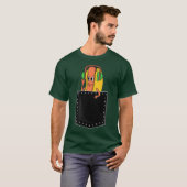 Dancing Hot Dog In Mijn Pocket Meme T-shirt (Voorkant volledig)