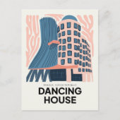 Dancing House Praag Tsjechische abstracte reizen b Briefkaart (Voorkant)