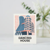 Dancing House Praag Tsjechische abstracte reizen b Briefkaart (Staand voorkant)