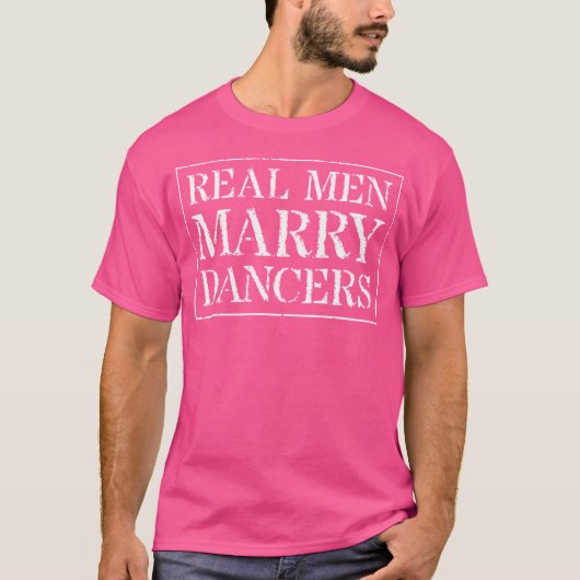 Dancing Husband T Shirt Echte Mannen Trouwen Danse (Voorkant)