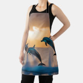 Dancing in the Dusk: Three Dolphins Leaping  Schort (Insitu)