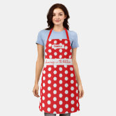 "Dancing in the Kitchen" – Red Polka Dot Schort (Gedragen)