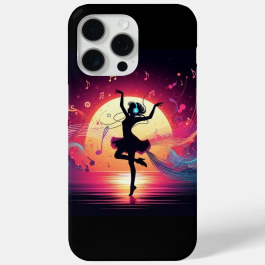 Dancing in the Sunset – Music Lover Vector Art Pho Case-Mate iPhone Case (Achterkant)