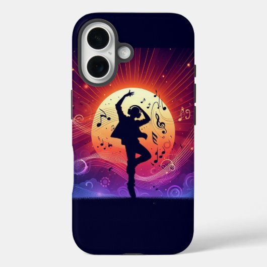 Dancing in the Sunset – Music Lover Vector Art Pho Case-Mate iPhone Case (Achterkant)