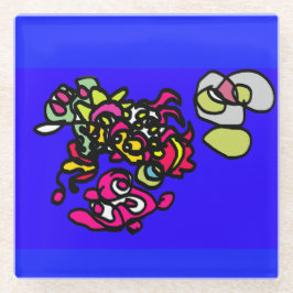 Dancing jellyfishes  glazen onderzetter