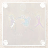 Dancing Joy Glass Onderzetter Glazen Onderzetter (Achterkant)