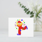 Dancing Juggler Clown Briefkaart (Staand voorkant)