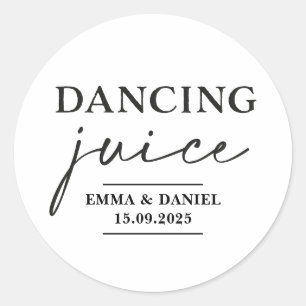 Dancing Juice Bruiloft Favor Stickers