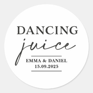 Dancing Juice Bruiloft Favor Stickers