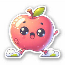 Dancing Kawaii appel Sticker