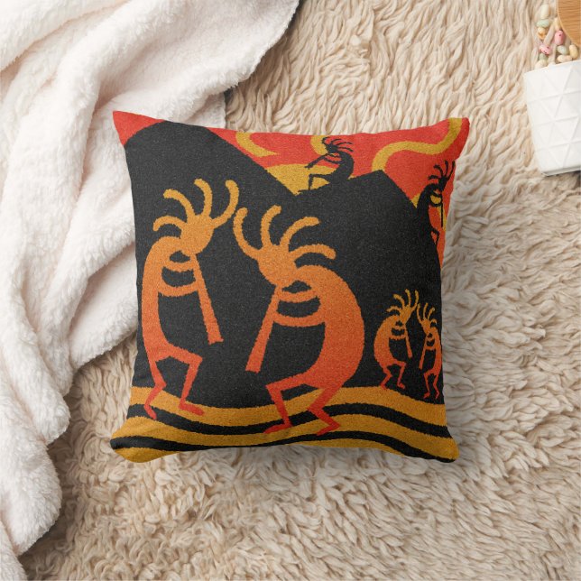 Dancing Kokopelli Desert Zuidwest Design Kussen (Deken)