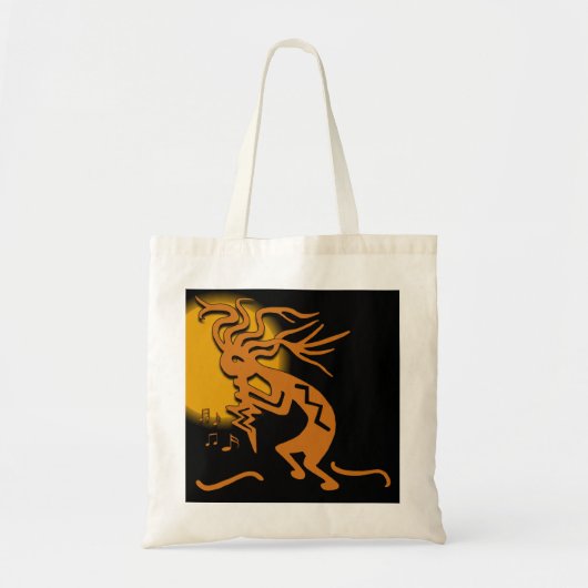 Dancing Kokopelli Musician Merrymaker Tote Bag (Voorkant)