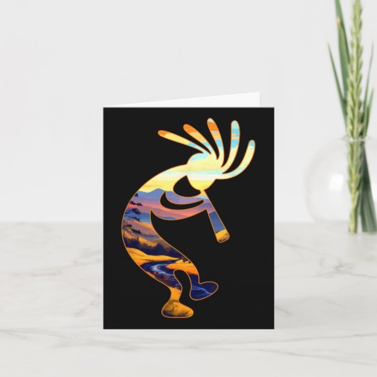 Dancing Kokopelli Southwestern USA Symbool Kaart (Voorkant)