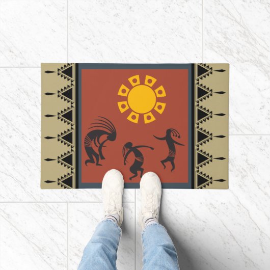 Dancing Kokopelli Zuidwestelijke Doormat Deurmat (Binnen)