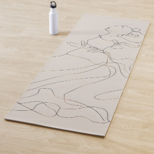 Dancing Lady Line Art Yogamat