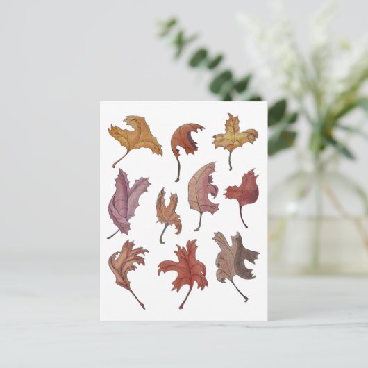 Dancing Leaves Briefkaart (Staand voorkant)