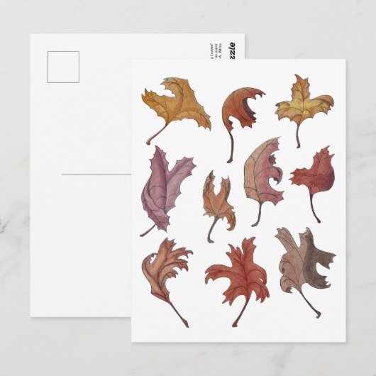 Dancing Leaves Briefkaart (Voorkant / Achterkant)