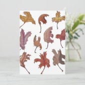 Dancing Leaves Invitaton Flat Kaart (Staand voorkant)