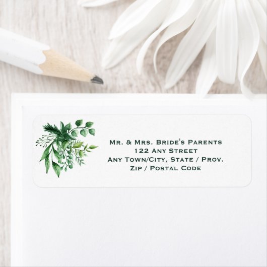 Dancing Leaves - Retouradreslabels Etiket (Insitu)