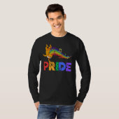 Dancing Leopard Pride Dad Rainbow Men Women Girls  T-shirt (Voorkant volledig)
