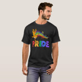 Dancing Leopard Pride Dad Rainbow Men Women Girls T-shirt (Voorkant volledig)