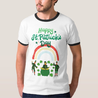 Dancing Leprechauns & Rainbow - St. Patrick's Day T-shirt