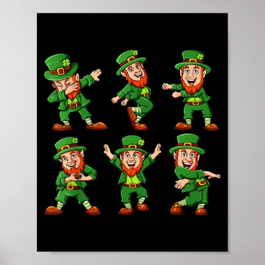 Dancing Leprechauns St Patrick's Day Funny Boys Gi Poster (Voorkant)