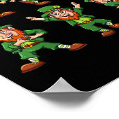 Dancing Leprechauns St Patrick's Day Funny Boys Gi Poster (Hoek)