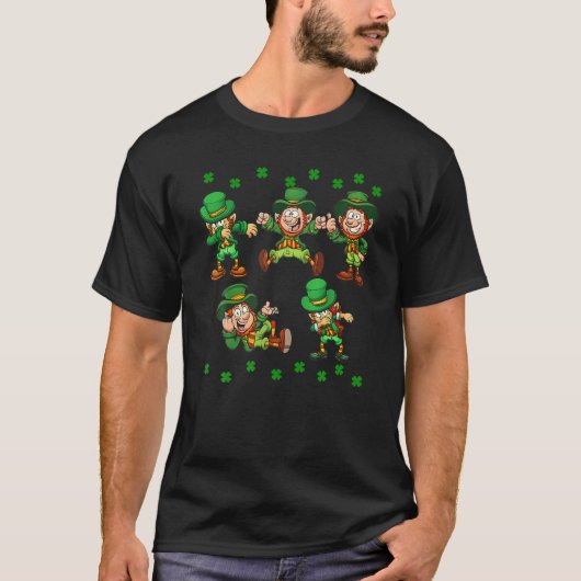Dancing Leprechauns St Patrick's Day Funny Boys Gi T-shirt (Voorkant)