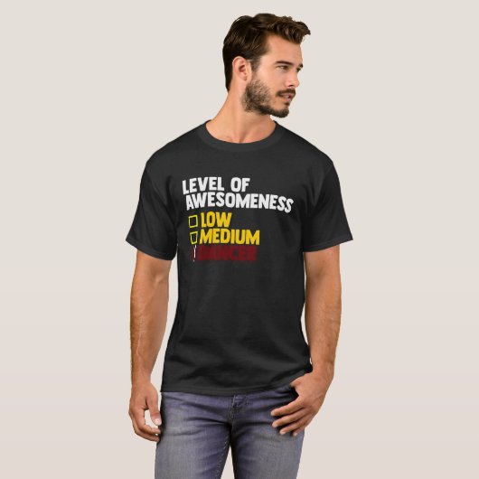 Dancing  Level Of Awesomeness Low Medium Dancer  1 T-shirt (Voorkant volledig)