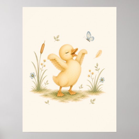 Dancing Little Duck Nursery  Poster (Voorkant)