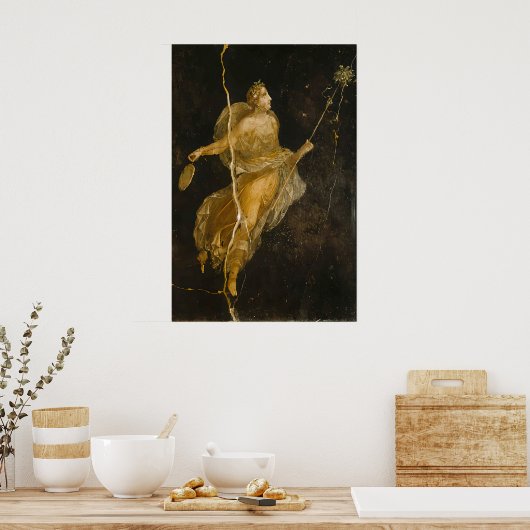 Dancing Maenad Art Print Ancient Roman Fresco (Keuken)